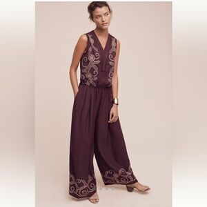 Sleeveless Anthropologie jumpsuit
